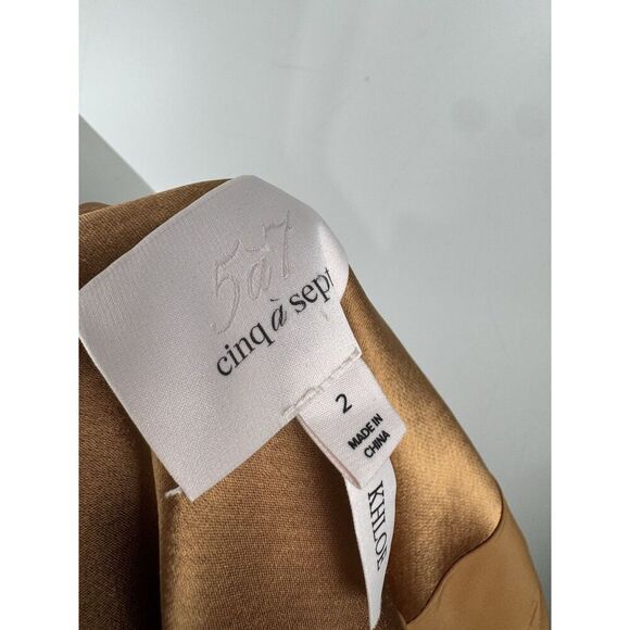 Cinq A Sept Khloe 3/4 Ruched Sleeve Blazer In Yellow Size 2 Dark Marigold - Picture 5 of 6